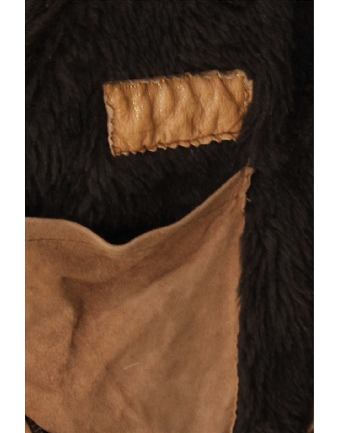 Giubbotto shearling vintage da uomo UK 38 in pelle marrone medio