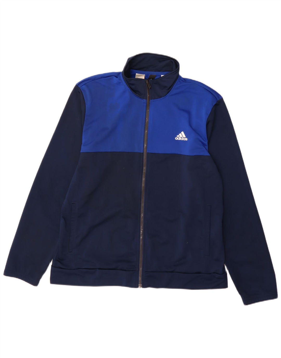 Giacca da ginnastica da uomo Adidas grande color block blu navy