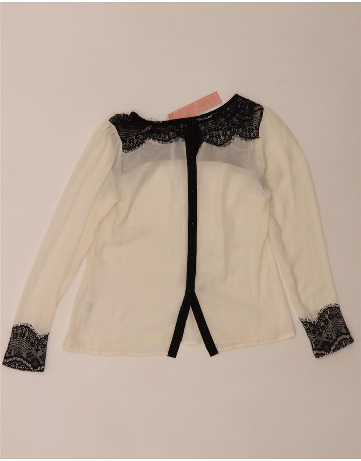 Camicetta da donna Lipsy UK 12 Poliestere floreale bianco medio