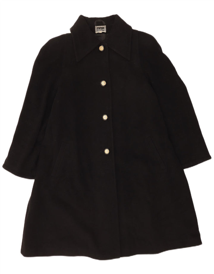 Cappotto da donna Luisa Spagnoli UK 14 medio nero in lana vergine