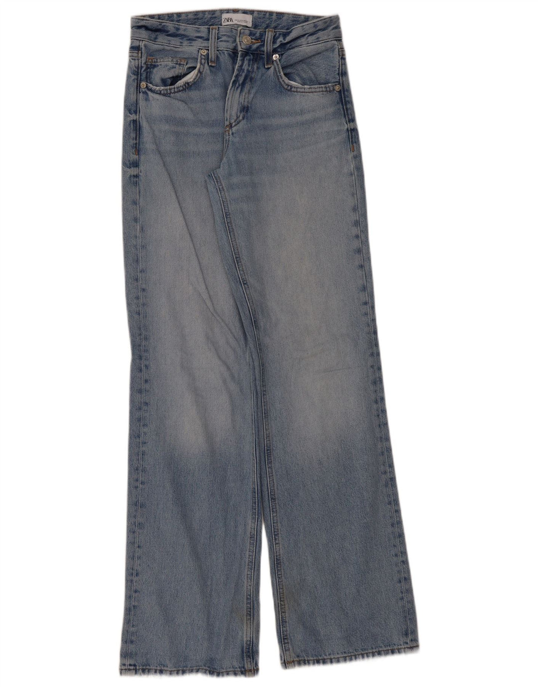 Jeans Bootcut da donna Zara EU 34 2XS W24 L33 Cotone blu
