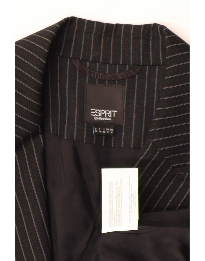 Abito da donna a 2 bottoni Esprit UK 12 medio W30 L30 nero a righe