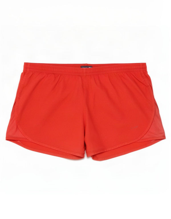 Nike Womens Sport Shorts UK 14 Medium Red Polyester