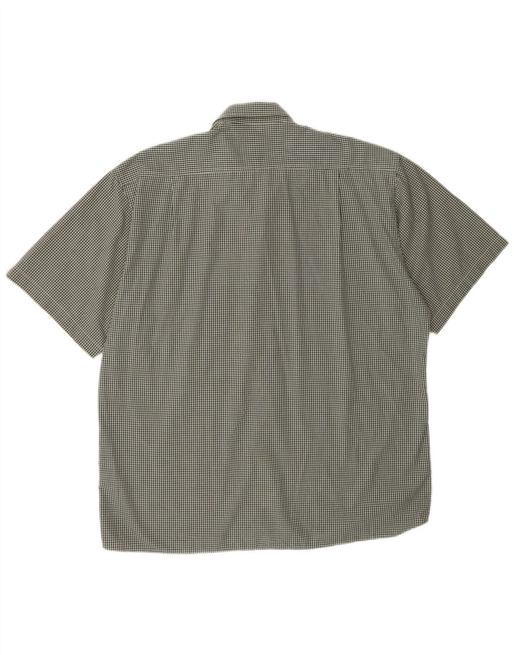 Camicia a maniche corte da uomo Pierre Cardin taglia 42 grande percalle verde