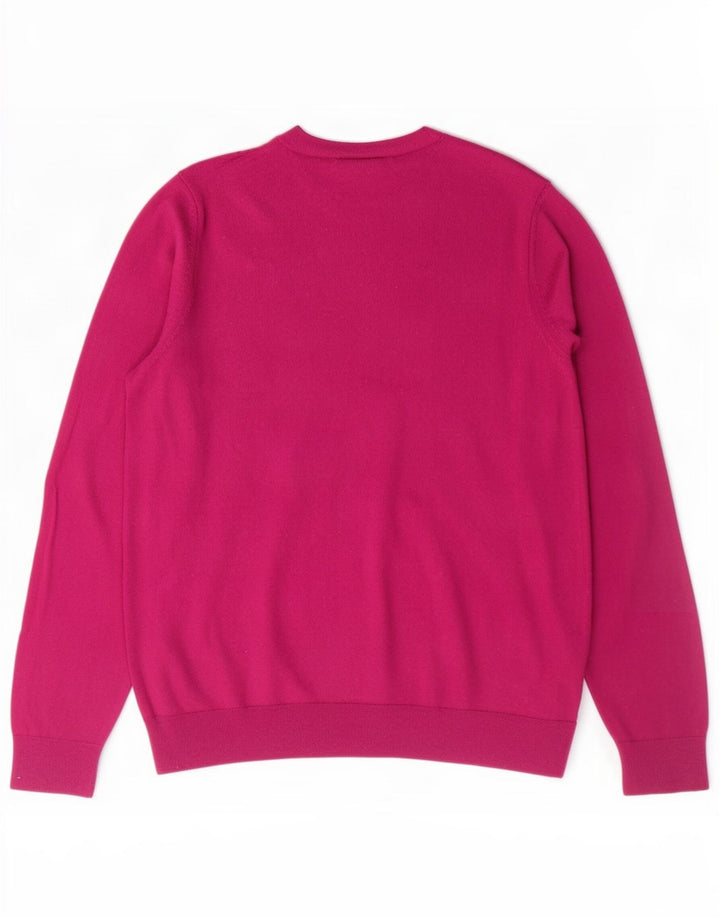 Maglione maglione girocollo da donna Marks & Spencer UK 16 grande lana marrone