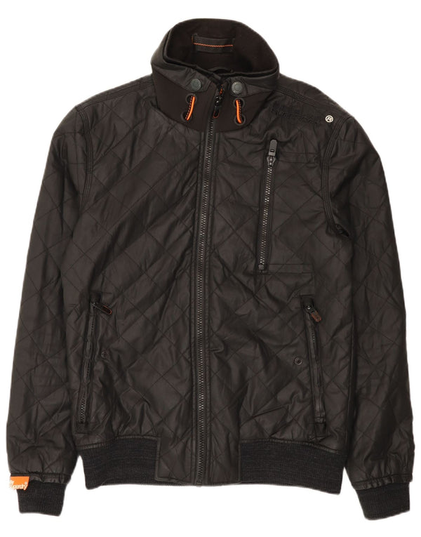 Bomber trapuntato da uomo Superdry UK 40 Large nylon nero