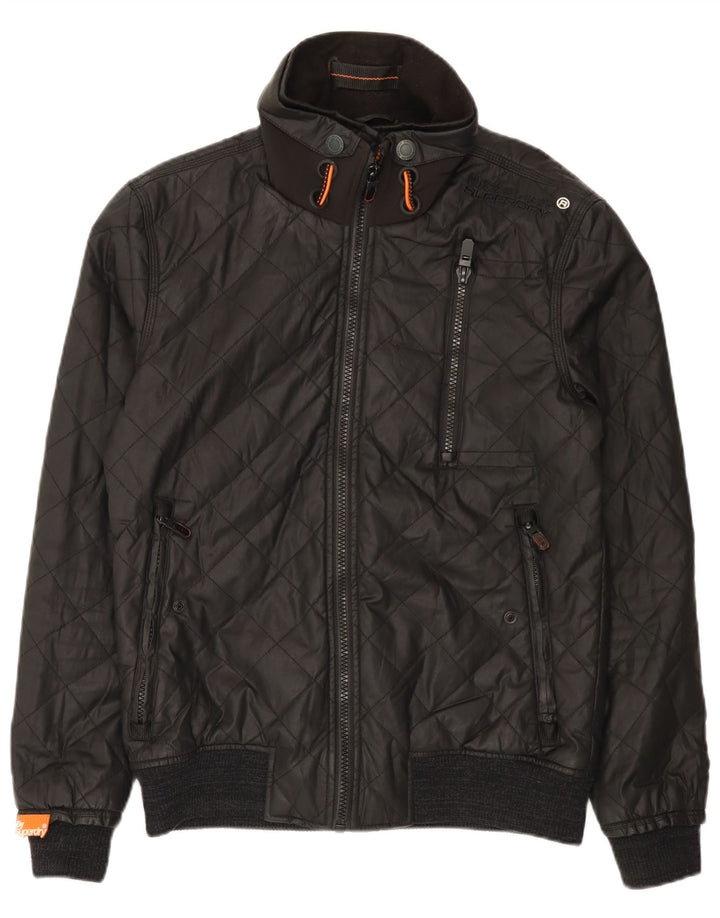 Bomber trapuntato da uomo Superdry UK 40 Large nylon nero