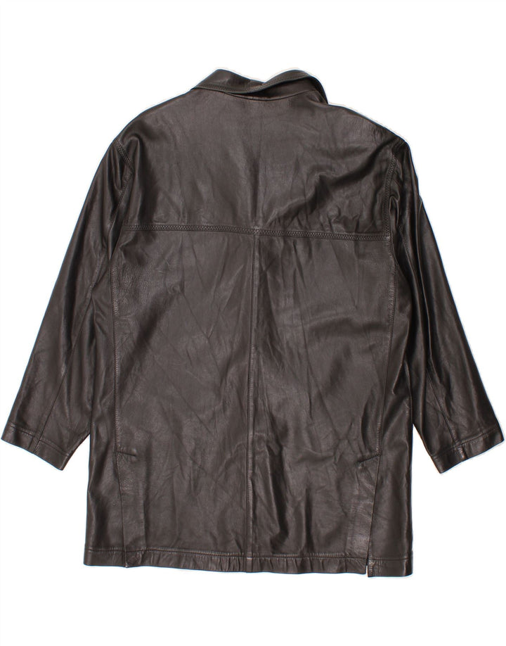 VINTAGE Womens Leather Jacket IT 42 Medium Black Vintage Vintage and Second-Hand Vintage from Messina Hembry 