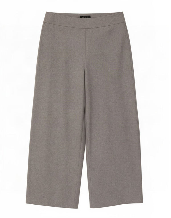 Pantaloni casual a gamba larga da donna Marks & Spencer UK 14 Large W30 L27 Grigio