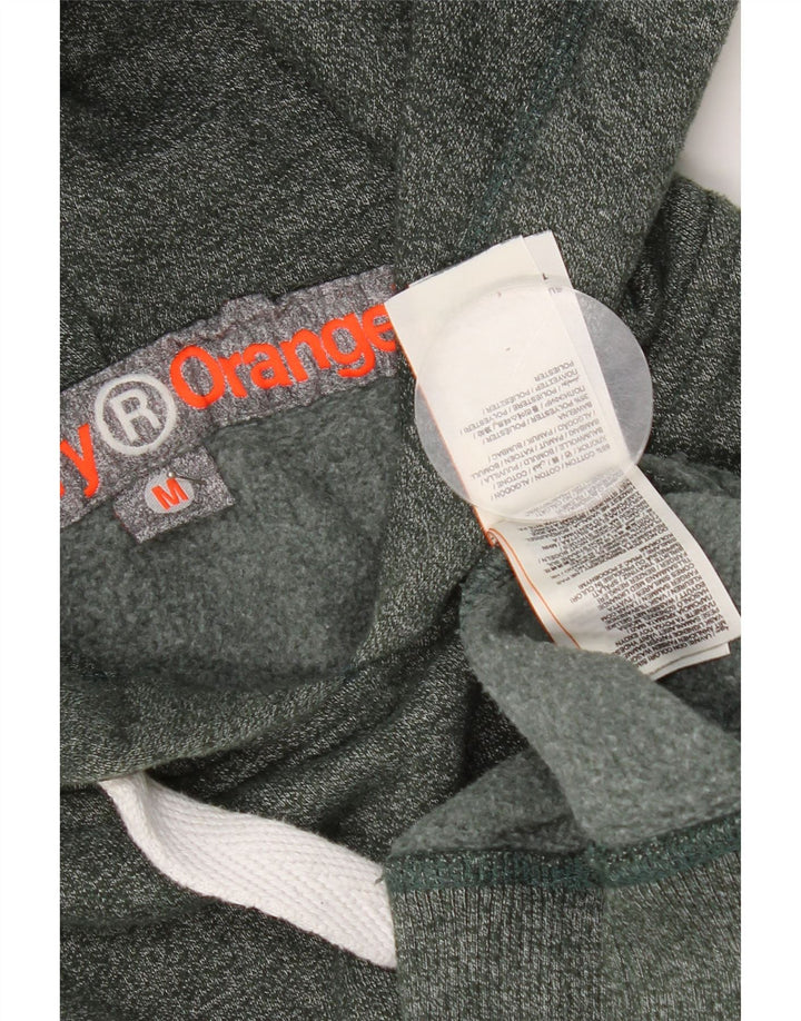 Maglione con cappuccio da uomo Superdry in cotone chiazzato verde medio