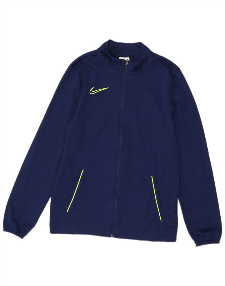 Giacca superiore della tuta da ragazzo Nike 12-13 anni XL blu navy poliestere