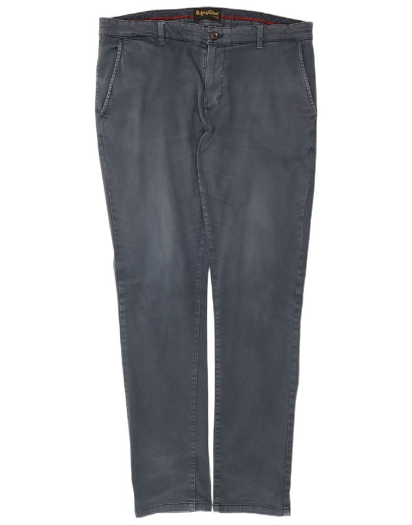 Refrigiwear Pantaloni Chino Slim da Uomo IT 52 XL W36 L32 Blu Navy Cotone