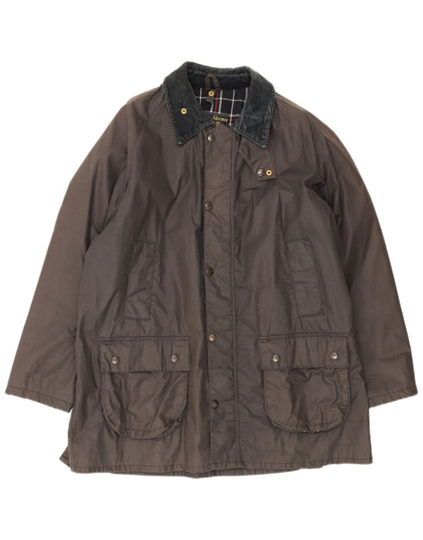 Giacca da uomo in cotone cerato Wilkes&Akerman UK 40 grande grigia