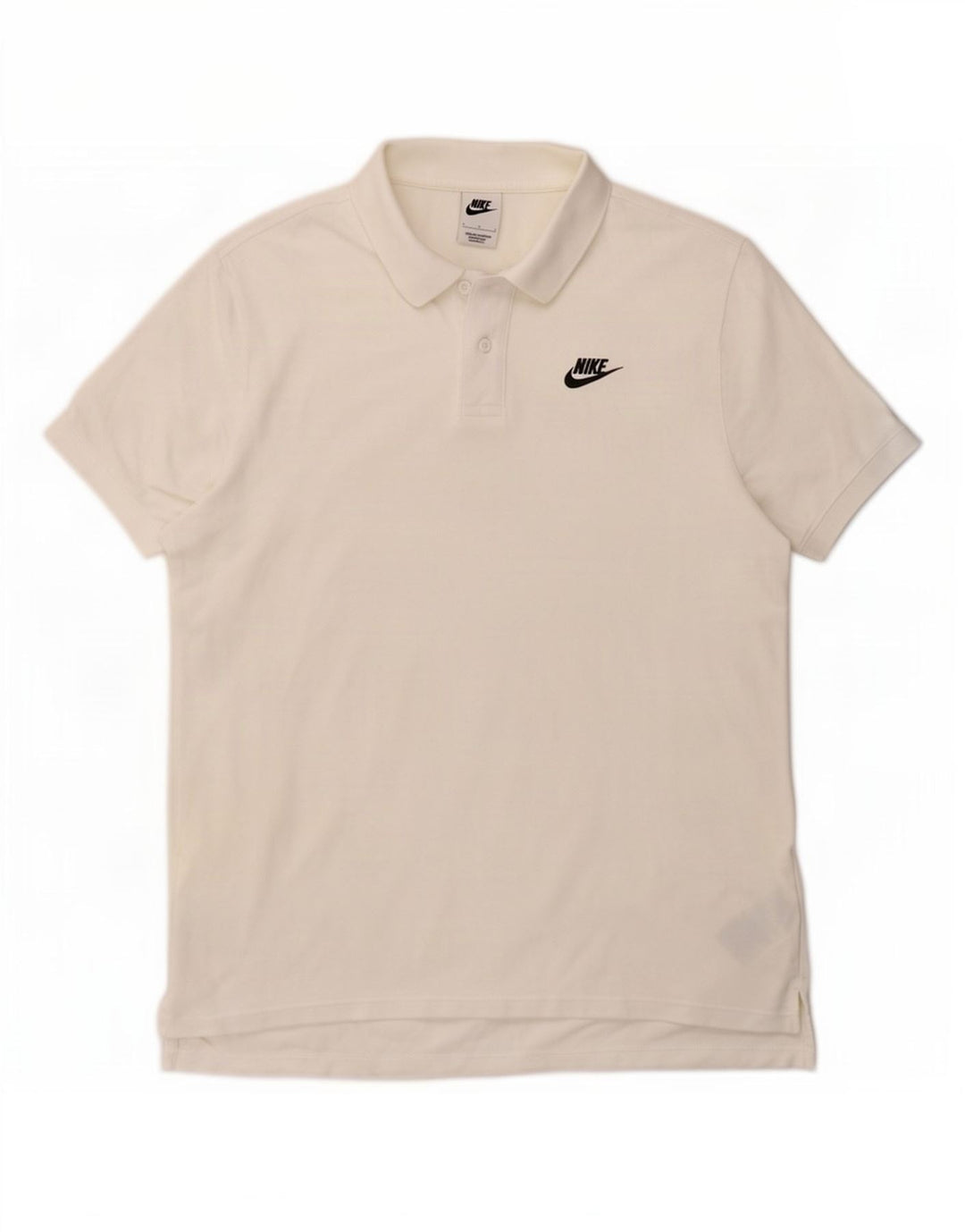 Polo Nike da uomo grande in cotone bianco