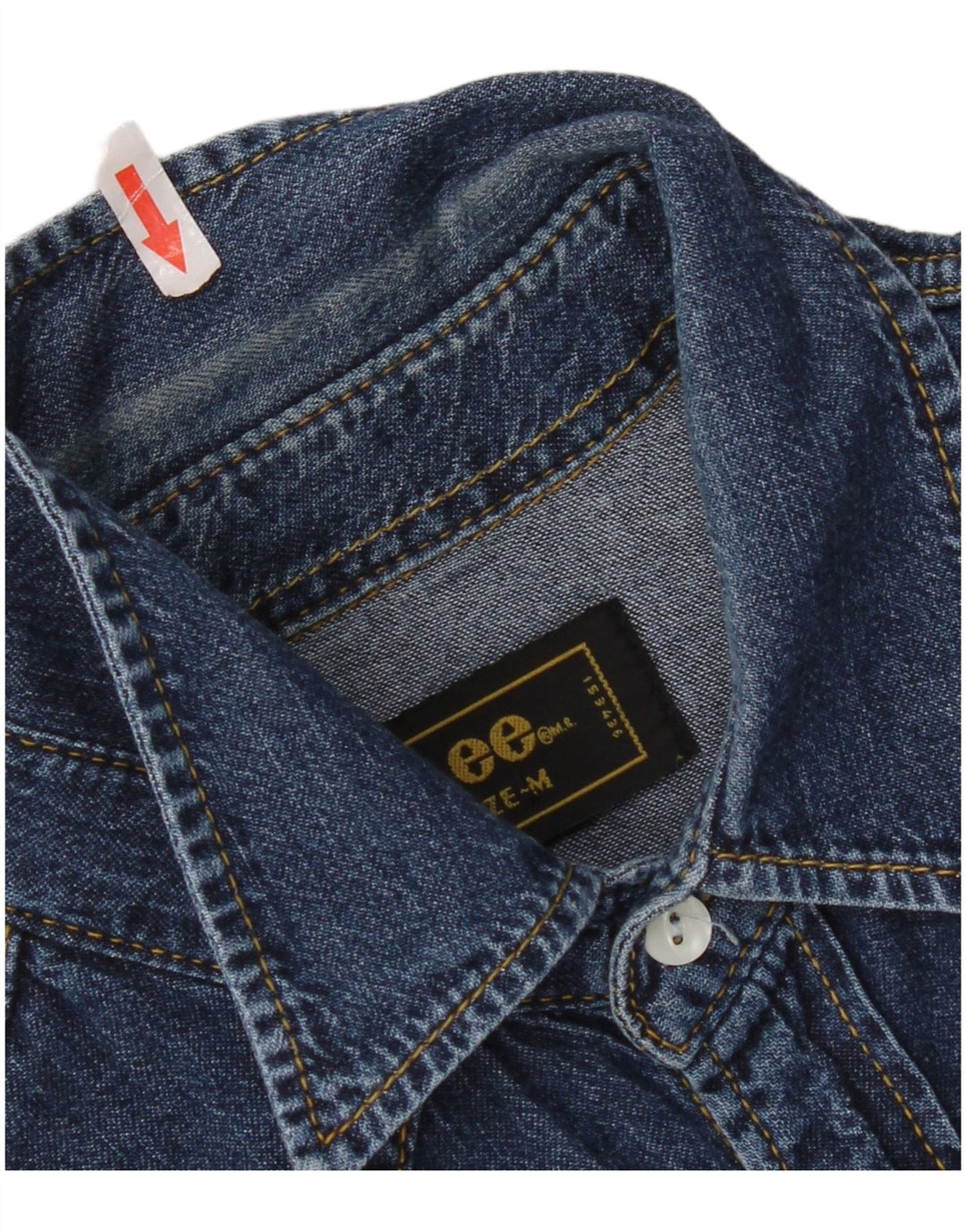 Camicia di jeans da uomo Lee in cotone blu medio