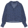 Camicia Zara da donna UK 14 blu medio con stampa animalier