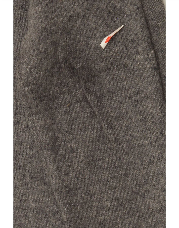 Maglione maglione girocollo da uomo Tommy Hilfiger Lana d'agnello screziata grigio medio