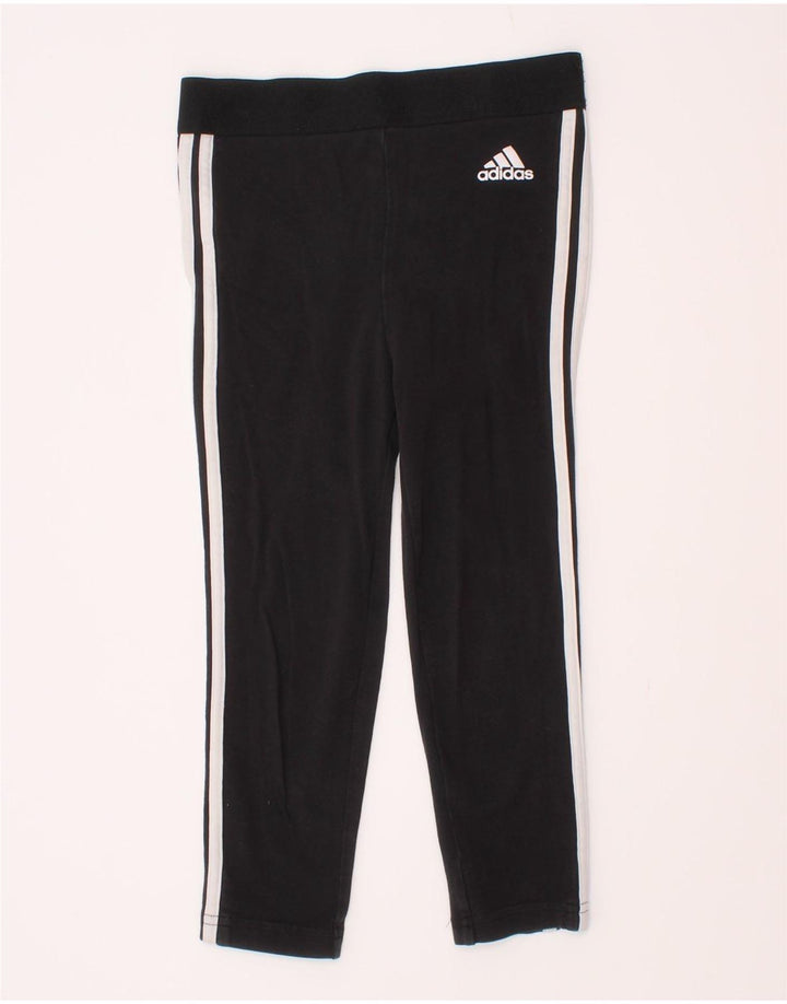 Leggings Adidas Bambina 3-4 Anni Cotone Nero