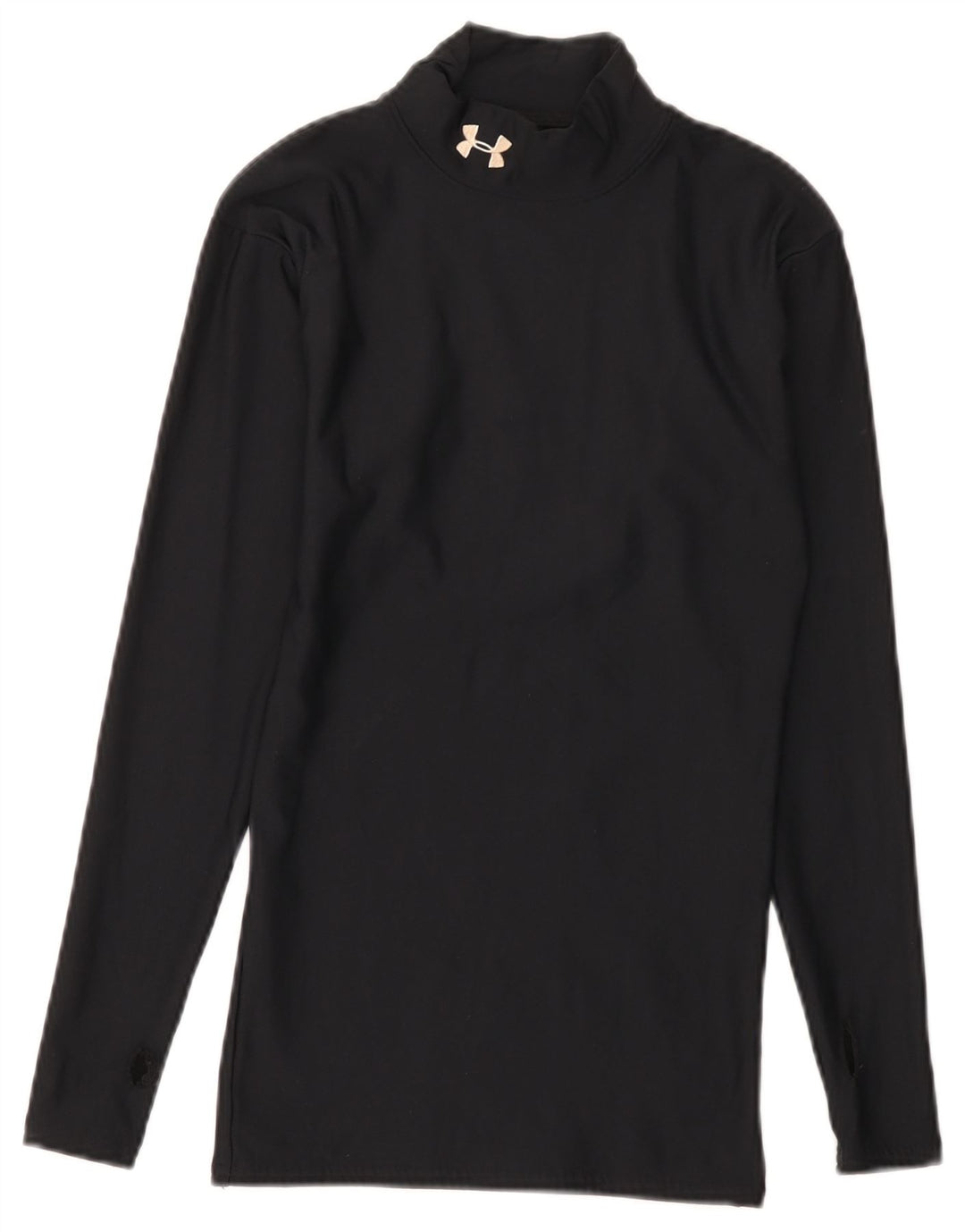 Under Armour Womens Cold Gear Top manica lunga UK 8 piccolo nylon nero