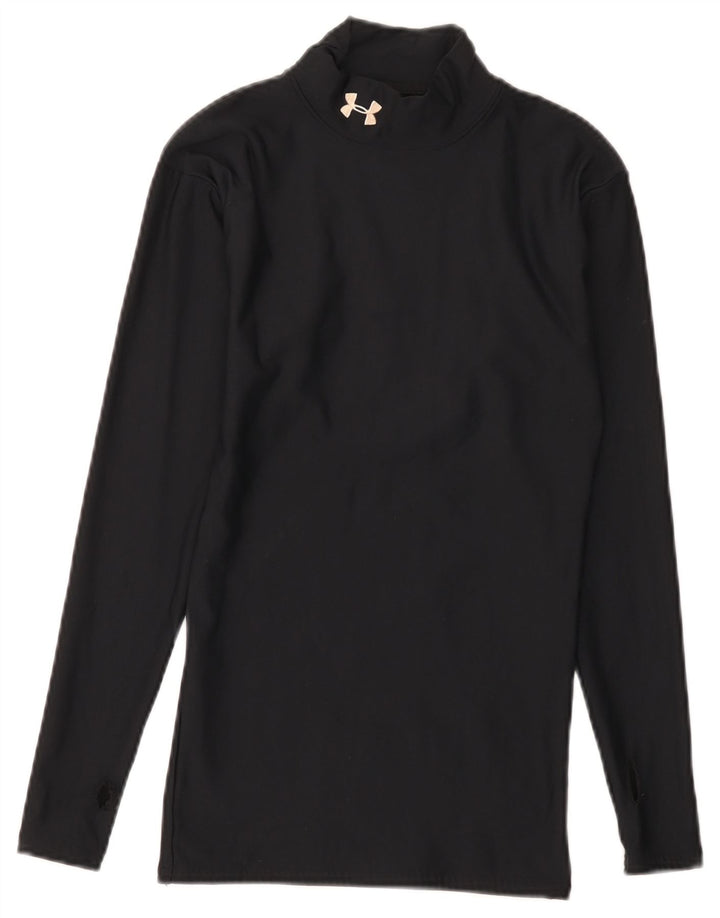 Under Armour Womens Cold Gear Top manica lunga UK 8 piccolo nylon nero