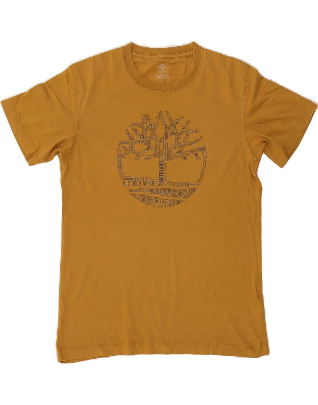 TIMBERLAND Mens Earthkeepers Regular Fit Graphic T-Shirt Top Small Yellow Vintage Timberland and Second-Hand Timberland from Messina Hembry 