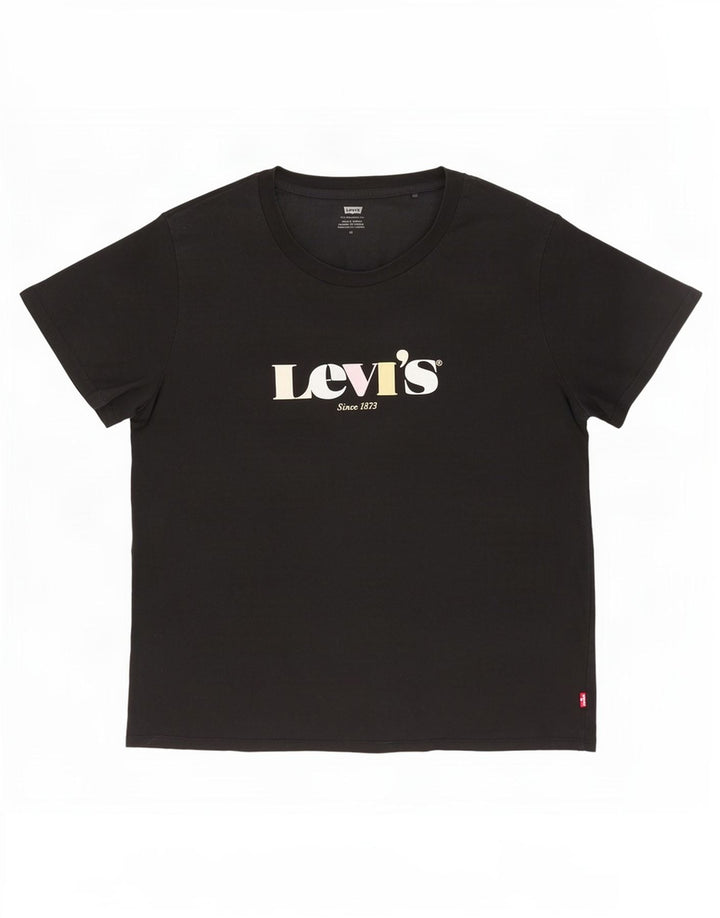 T-shirt grafica da donna Levi's Top UK 20 2XL Nera