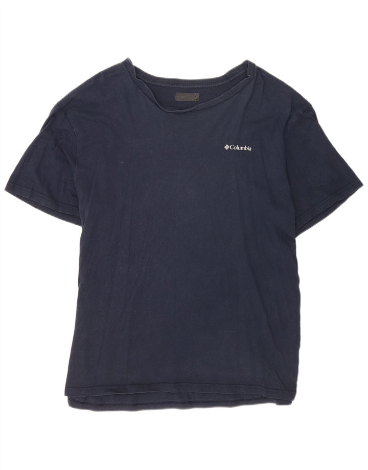 T-shirt grafica da uomo Columbia Top grande blu navy