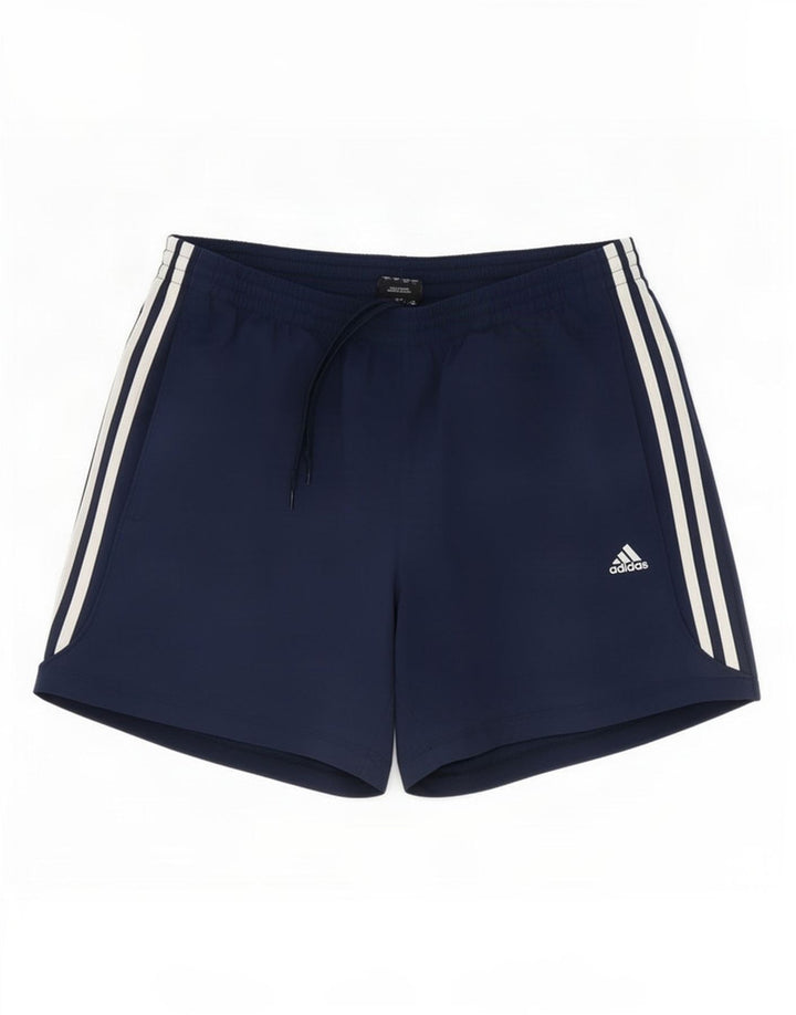 Pantaloncini sportivi Adidas Climalite da uomo di grandi dimensioni in poliestere blu navy