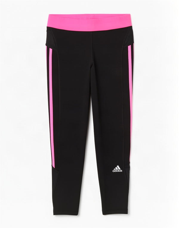 Leggings Capri da donna Adidas UK 10 Small Nero Colourblock Poliestere