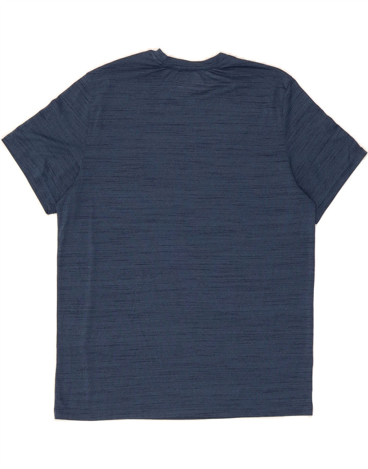 FILA Mens T-Shirt Top Medium Navy Blue Pinstripe Vintage Fila and Second-Hand Fila from Messina Hembry 