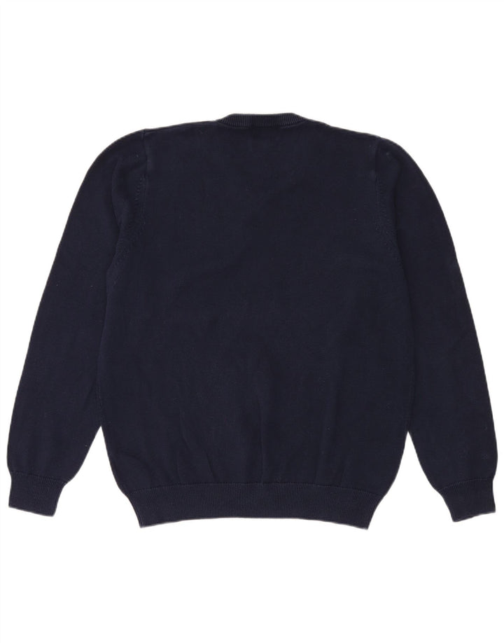 Maglione da uomo con scollo a V Marks & Spencer grande in cotone blu navy