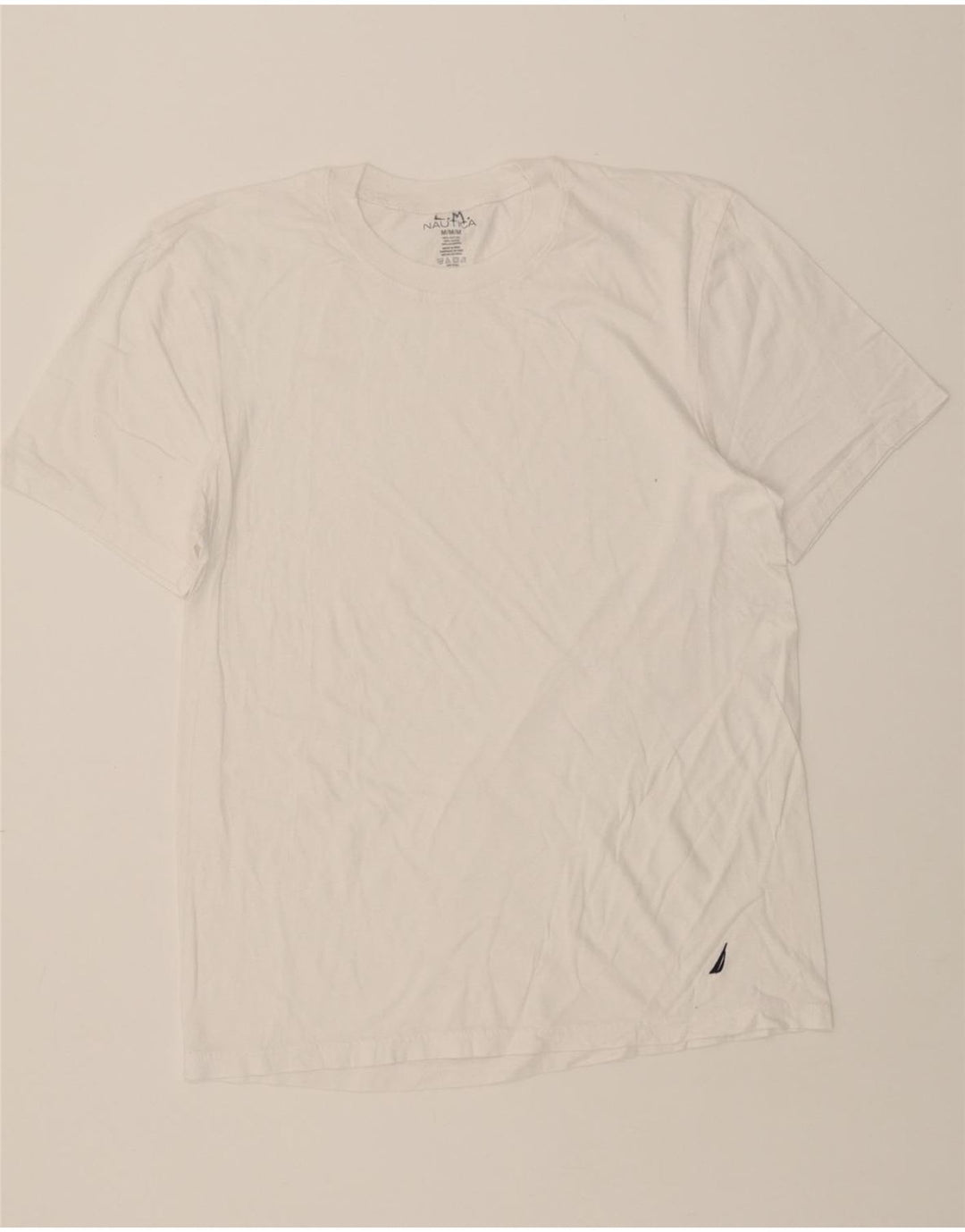 NAUTICA Mens T-Shirt Top Medium White Cotton Vintage Nautica and Second-Hand Nautica from Messina Hembry 