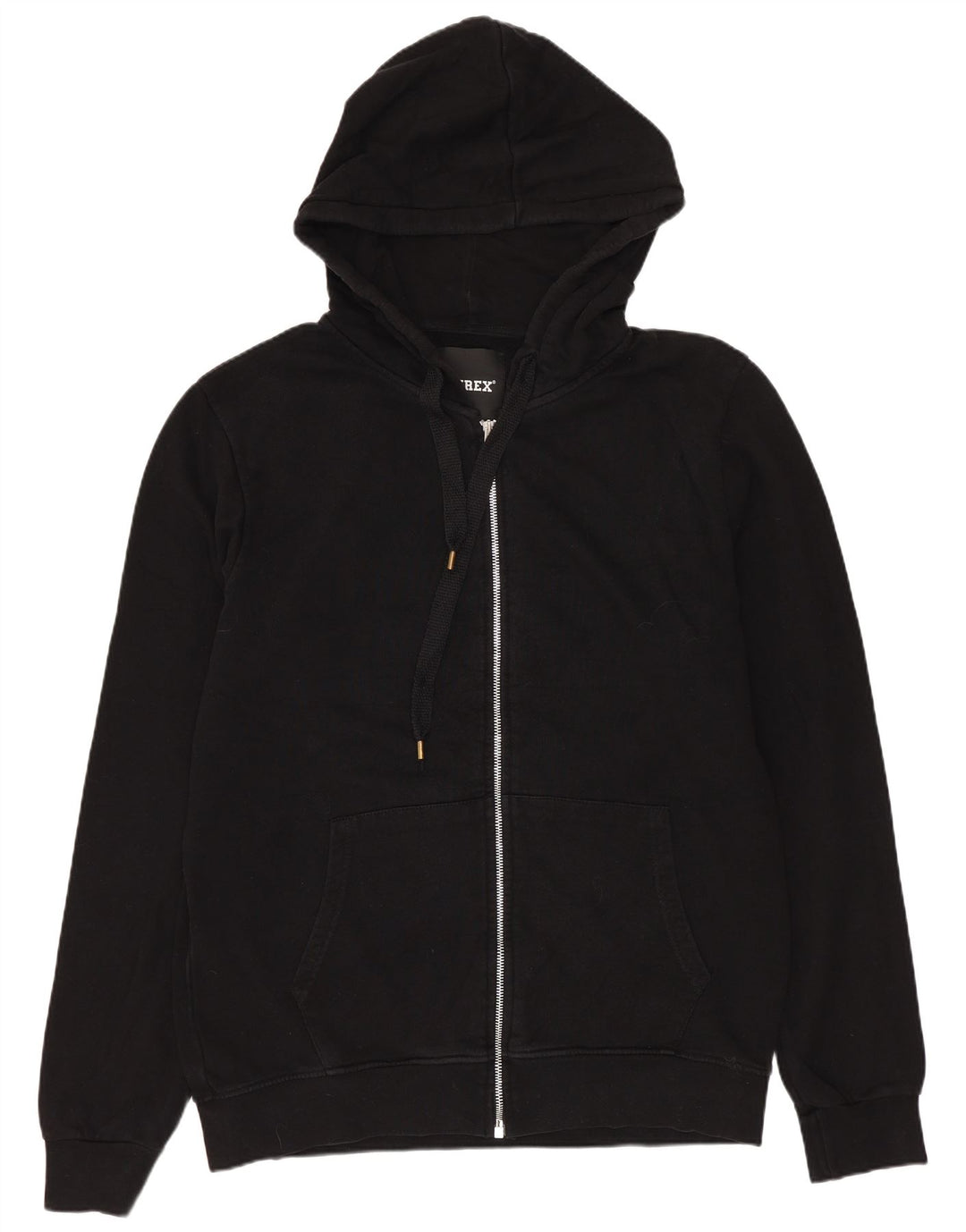 Felpa con cappuccio con zip grafica da uomo Pyrex XL in cotone nero