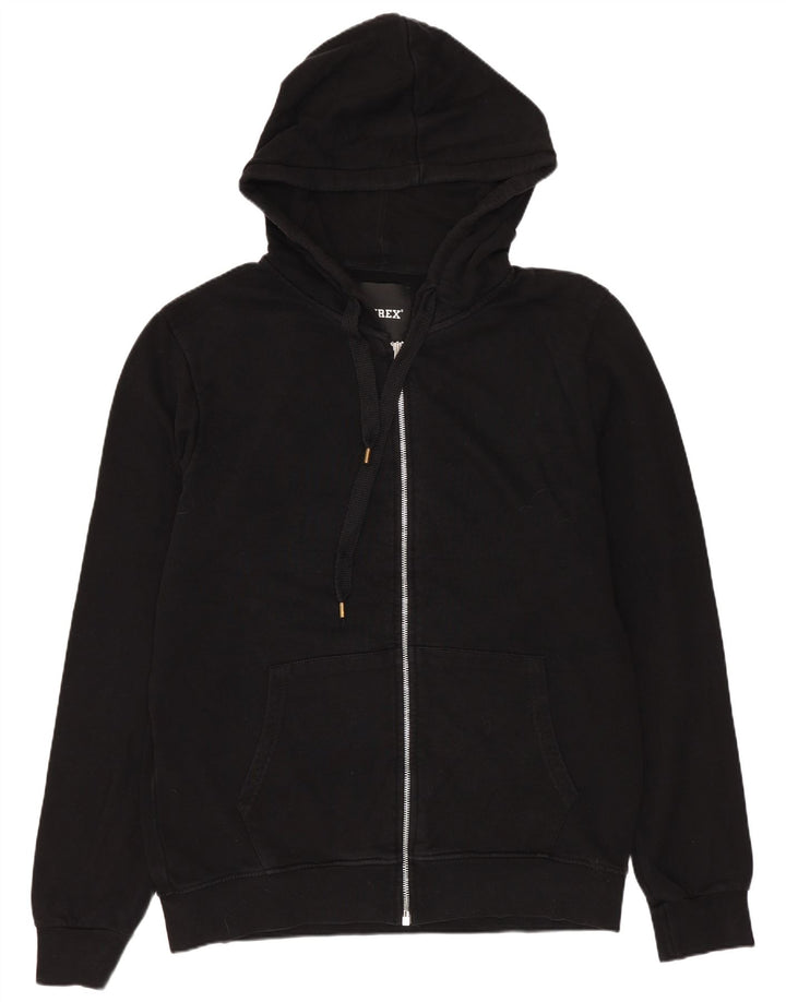Felpa con cappuccio con zip grafica da uomo Pyrex XL in cotone nero