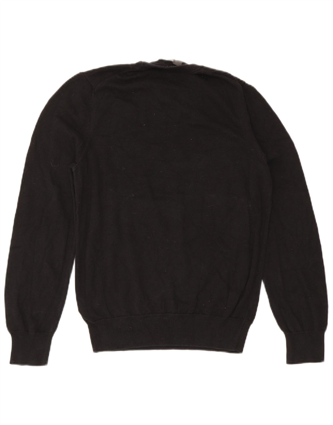 Maglione maglione girocollo da donna Marks & Spencer UK 10 piccolo cotone nero