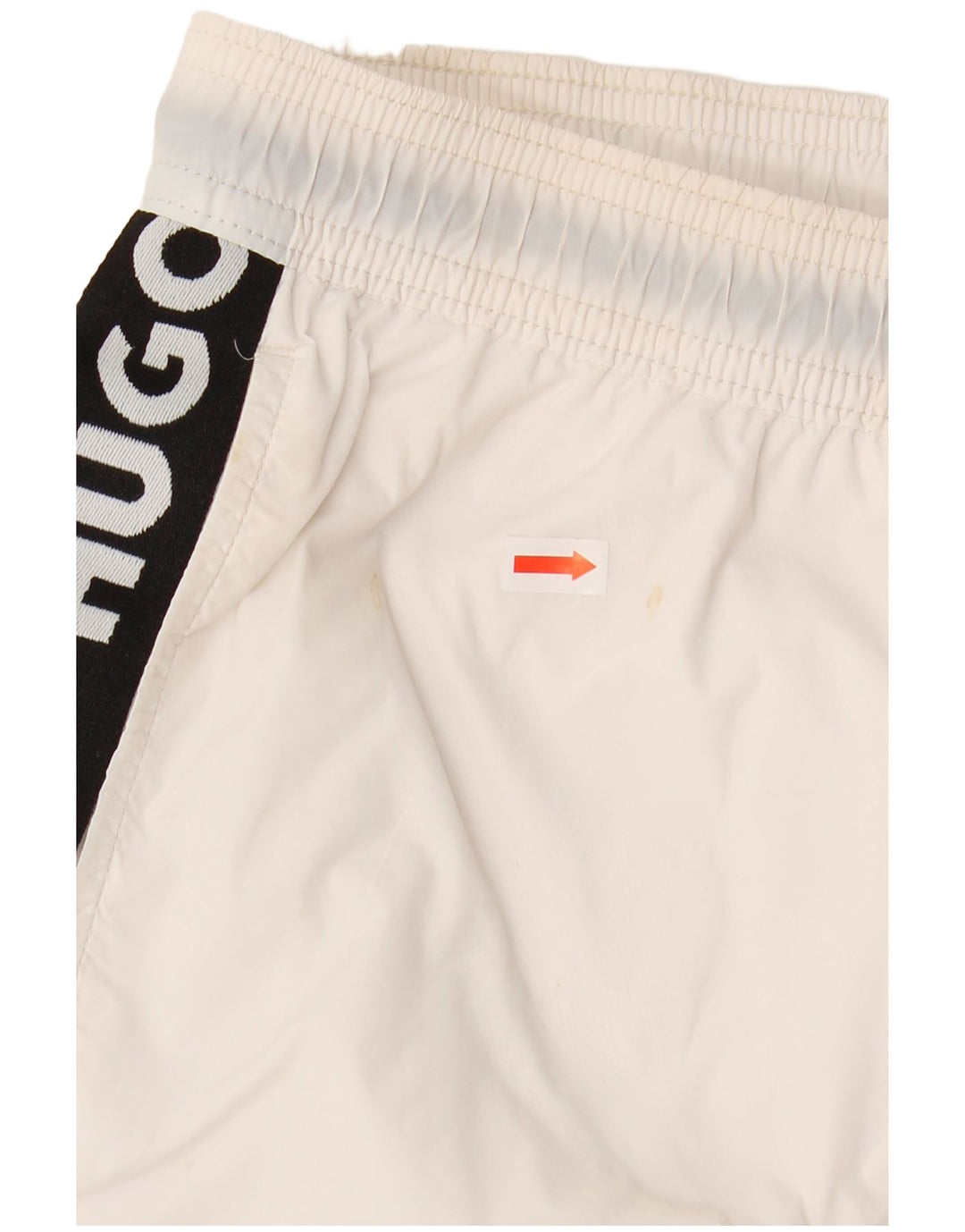 HUGO BOSS Mens Swimming Shorts Small White Polyamide