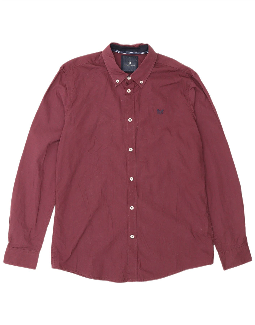 Crew Clothing Camicia slim fit da uomo Bordeaux medio maculato