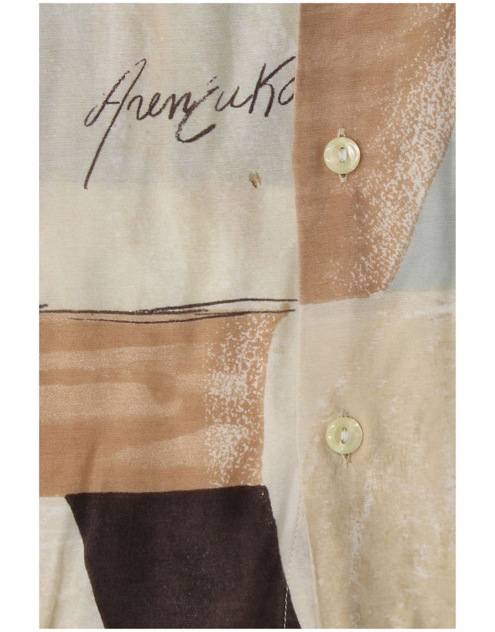 Camicia da uomo Criver XL in viscosa geometrica beige