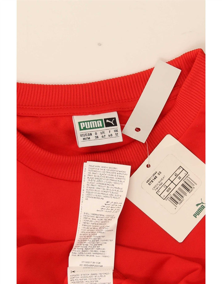Felpa grafica da donna Puma Jumper UK 12 Medium Red Colourblock