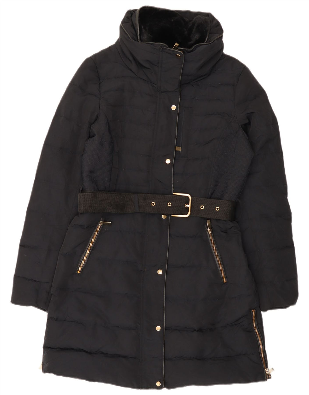 Cappotto imbottito da donna Zara UK 14 medio nero