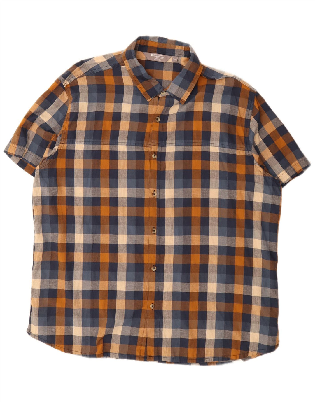 Camicia a maniche corte da uomo Mountain Warehouse 3XL in cotone a quadri multicolore