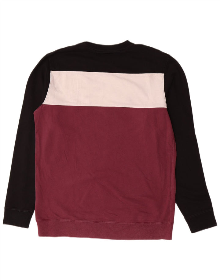 Felpa grafica da uomo di Vans, in cotone color block bordeaux medio