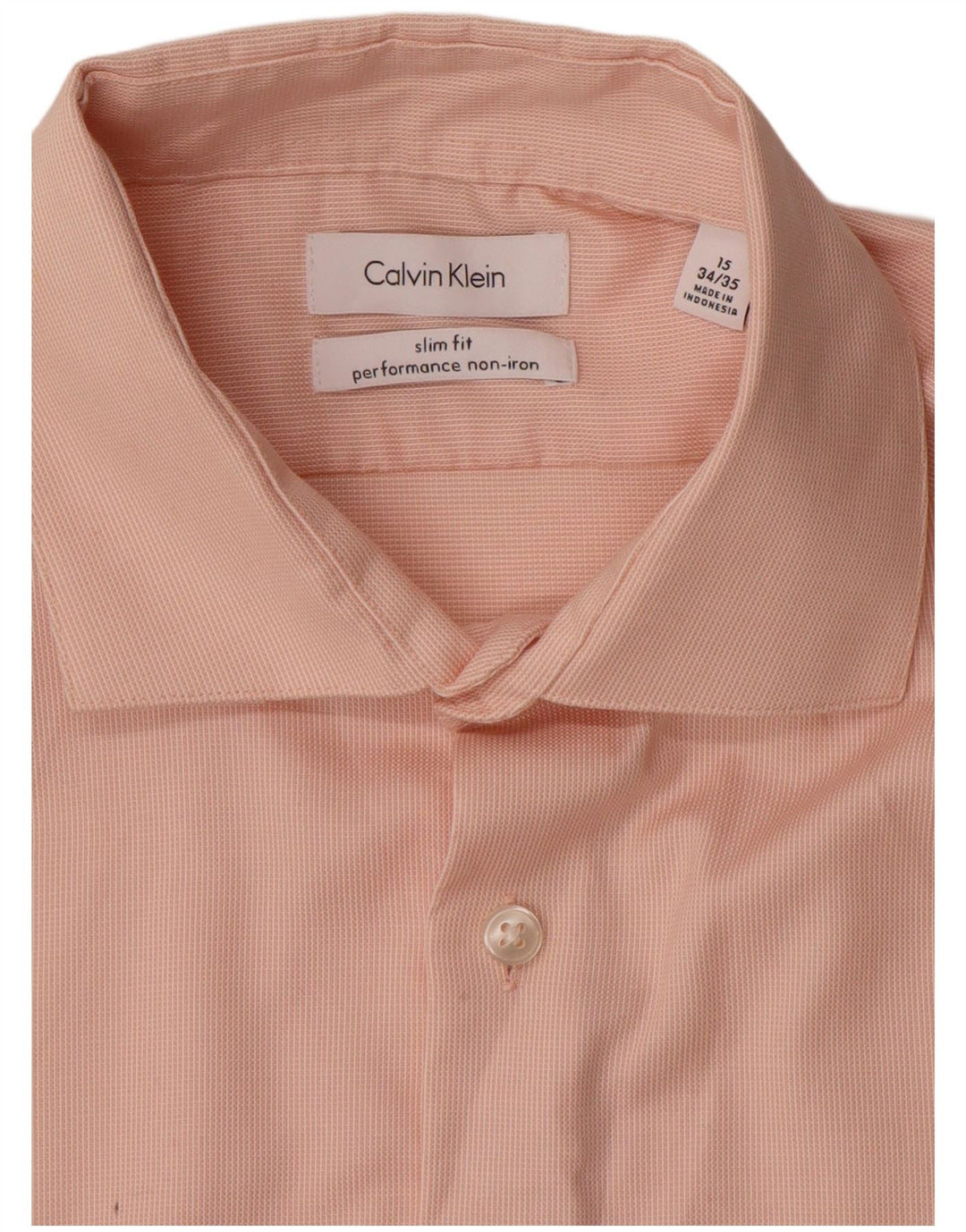 CALVIN KLEIN Camicia slim fit da uomo taglia 15 cotone rosa medio