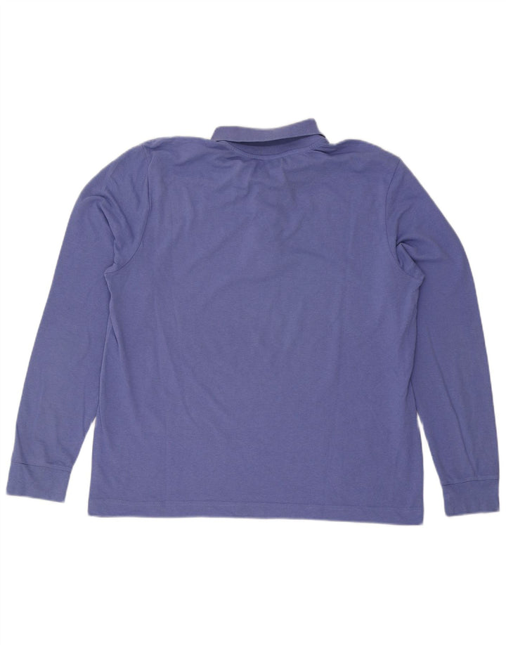 Polo Kappa da uomo a maniche lunghe grande blu