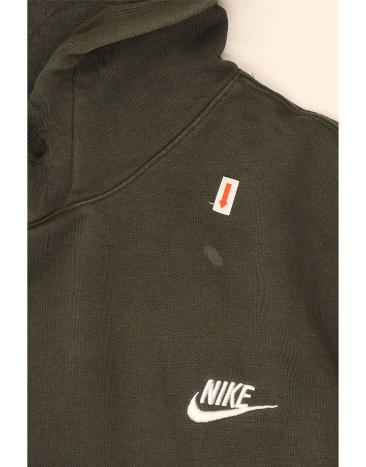 Felpa con cappuccio da uomo Nike, cotone medio kaki
