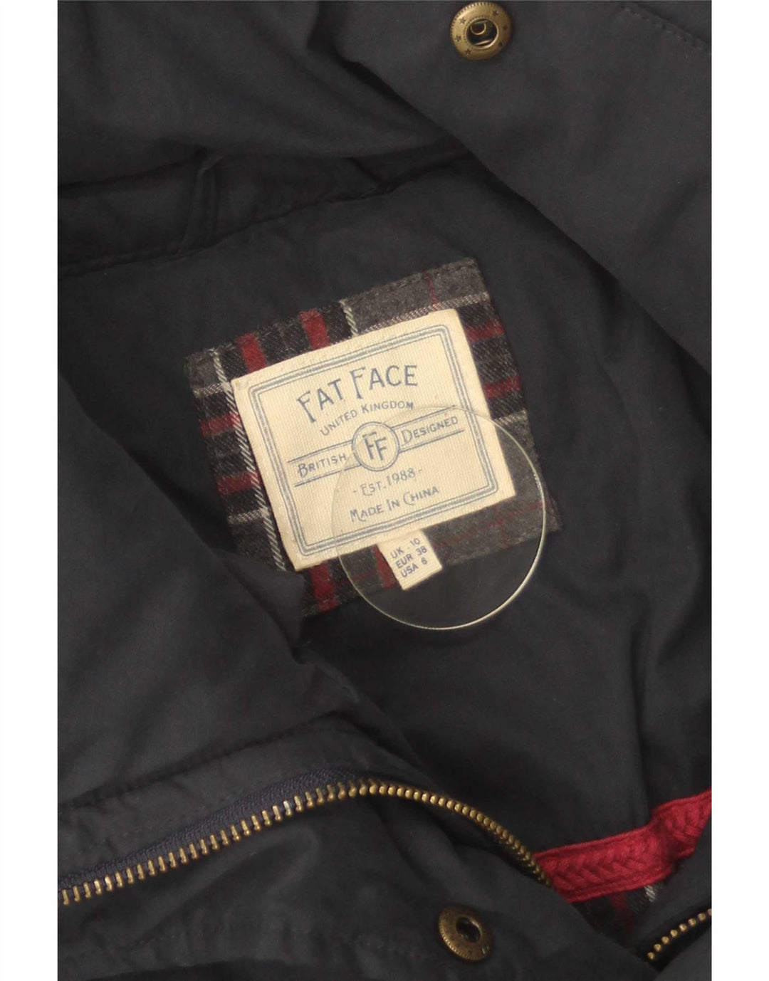 Giacca imbottita da donna Fat Face UK 10 Small Poliestere blu navy