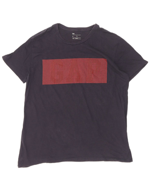 Gap T-shirt grafica da uomo Top Large in cotone blu navy