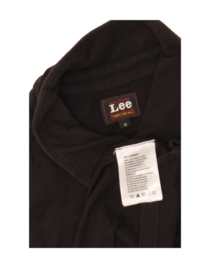 Polo da uomo LEE in cotone nero medio