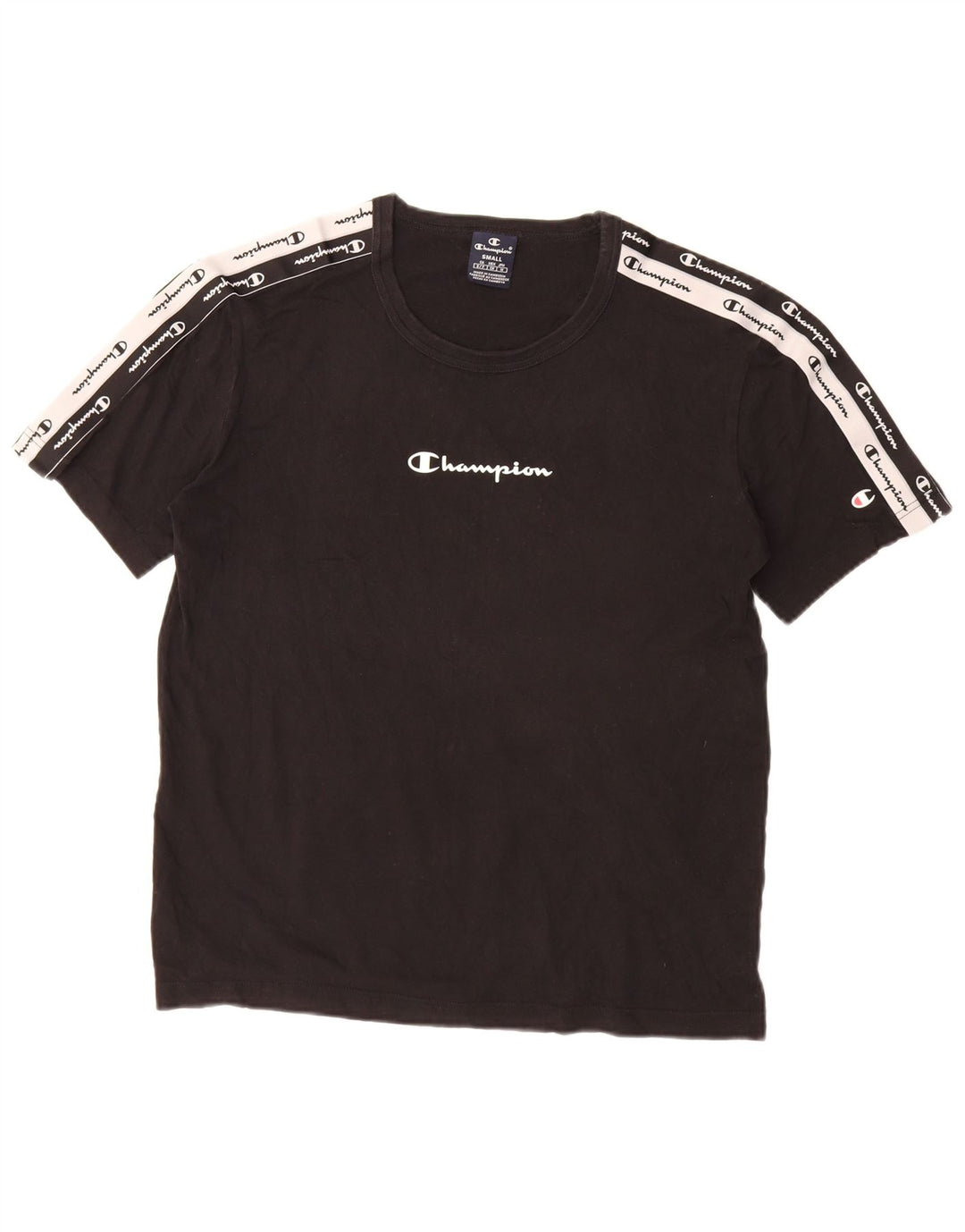 T-shirt grafica da uomo CHAMPION Top piccola nera