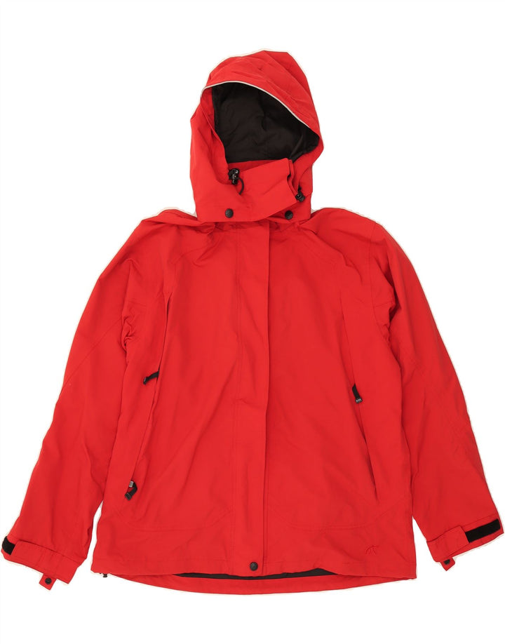 VINTAGE Womens Hooded Windbreaker Jacket EU 42 Large Red Polyamide Vintage Vintage and Second-Hand Vintage from Messina Hembry 